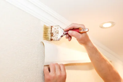 Pose de papier peint à la Sure en Chartreuse — revêtements muraux et toiles de verre